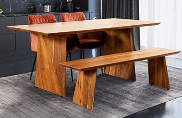 8601 Live Edge Solid Wood  Dining Set TABLE